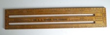 H C HANSEN TYPE FOUNDRY WOODEN LETTERPRESS TYPE SCALE MEASURE