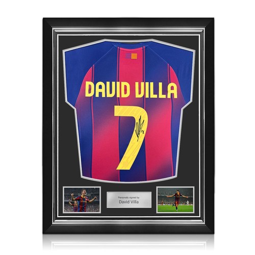 David villa signed - signed, barcelona