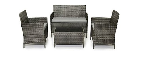 Grey rattan style - grey,