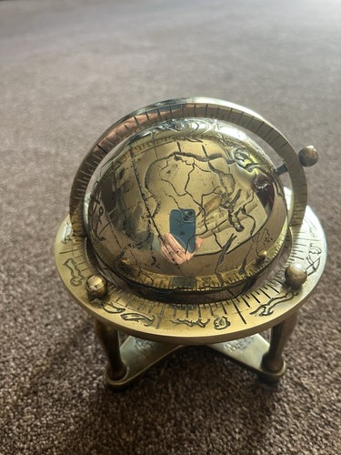 Brass globe stand 15cm - globe, &