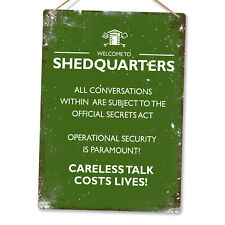 Metal Wall Sign - SHEDQUARTERS