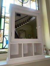 Large Vintage Bathroom Mirrored Cabinet Wall Hanging Medicine Cupboard Storage