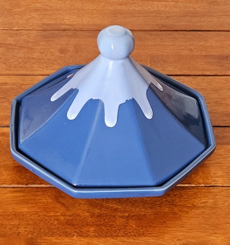 Vtg blue ceramic serving - vtg,