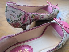 Women's Size 6 Joe Browns Shoes heels Floral Design Worn Once Stunning &Quality 