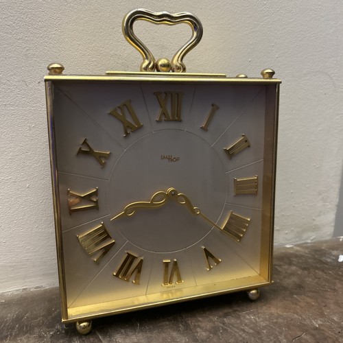 Imhof vintage brass clock - brass,