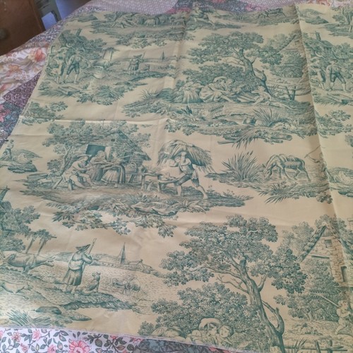 French toile jouy - toile, yellow