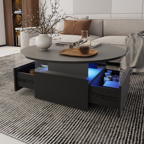 Led coffee table with - led,
