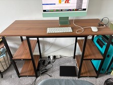 black steel and solid wood Desk