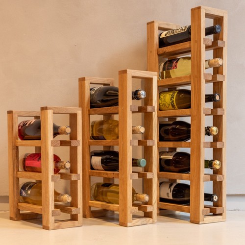 Tier oak wine rack - 6,