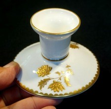 Beautiful Abbeydale White And Gilt Candle Holder