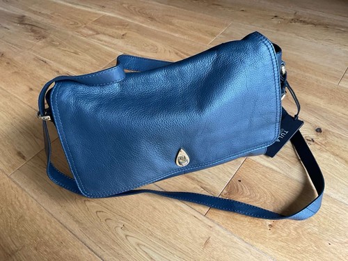 Tula navy leather shoulder - leather,