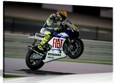 Valentino Rossi Moto Gp Canvas Wall Art Picture Print