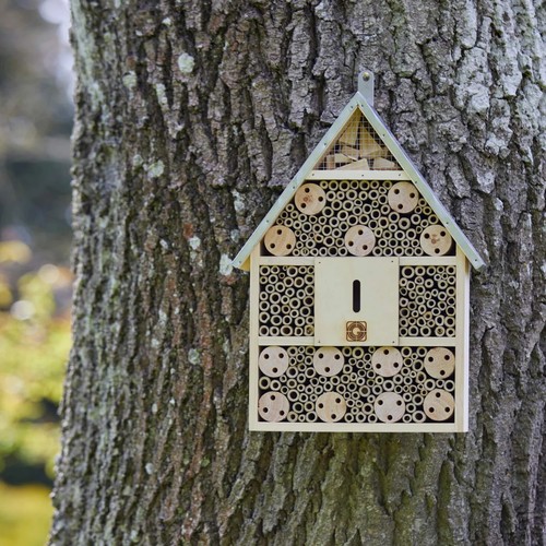Large wooden insect hotel home - wooden,