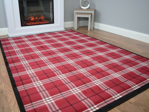 Tartan living room - living, rug