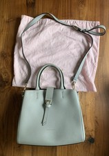 Coccinelle cross body bag - grey leather - fixed top handle with separate strap