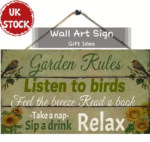 Garden rules wooden wall - garden,