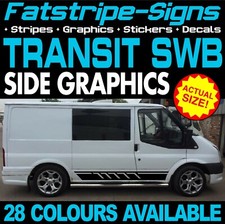 to fit FORD TRANSIT SWB GRAPHICS STICKERS STRIPES DECALS MK6 MK7 CAMPER VAN MX