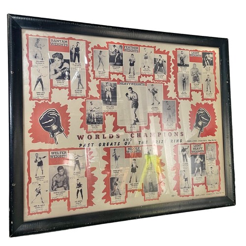 Vintage poster boxing world - vintage,