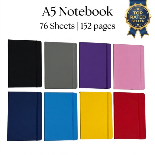 Hardback lined notepad - hardback,