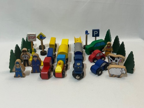 Trains trees trucks carriages - trains,