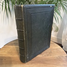 Vitage Antique French Victorian Photo Album. Leather Bound Album 1900s