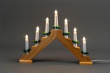 Christmas Candle Bridge Arch Wooden LED Pre Lit Xmas Window Home Decorations