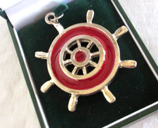 Pendant, nautical ships wheel