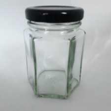 Hexagonal Jars Glass Jam