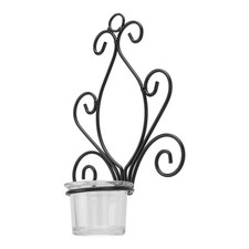 European Style Wrought Iron Candle Holder Wall Sconce For Bedroom