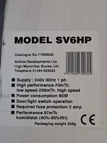 Airflow sv6hp 71939302 speed - sv6hp, 2