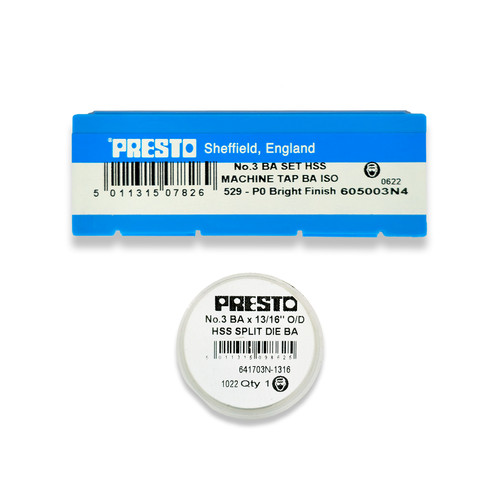 Presto 3ba taps dies hss - 3ba,