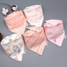 Baby Feeding Bibs 5 Pcs/Pack Towel Infant Scarf Triangle Bandana Saliva