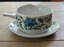 Vtg Midwinter Spanish Garden gravy boat retro flowers 1960s-70s Jessie Tait