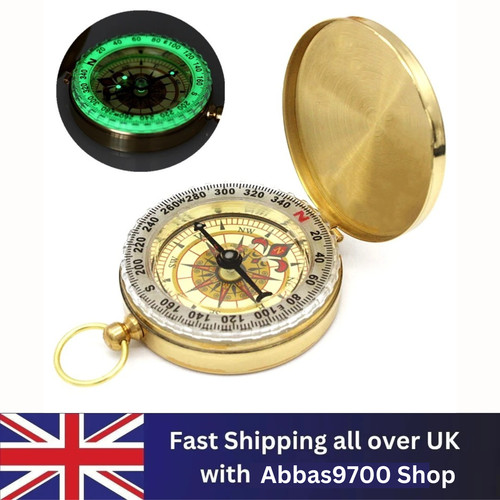 Pocket compass vintage brass - vintage,