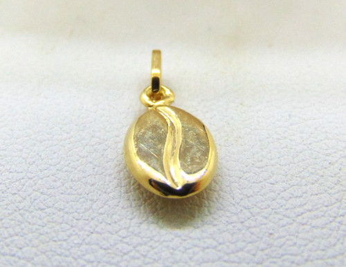 9ct gold coffee bean - gold,