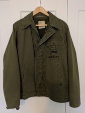 Original US Navy Issue A2 Deck Jacket Size Medium with Patches