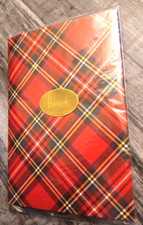 HARROD'S Scottish Tartan Plaid Stationary Set London Department Store UK NOS