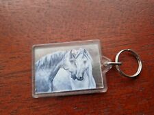 * grey horses keyring grey horse keyring horse keyrings pony greys ponies equine