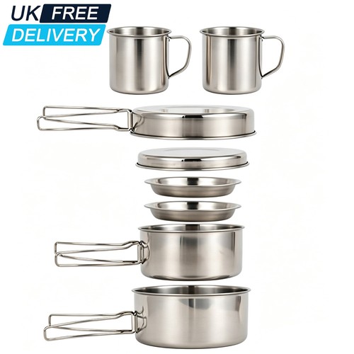 8pcs camping cookware portable - camping,