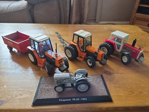 Renault tractors with plow - renault,