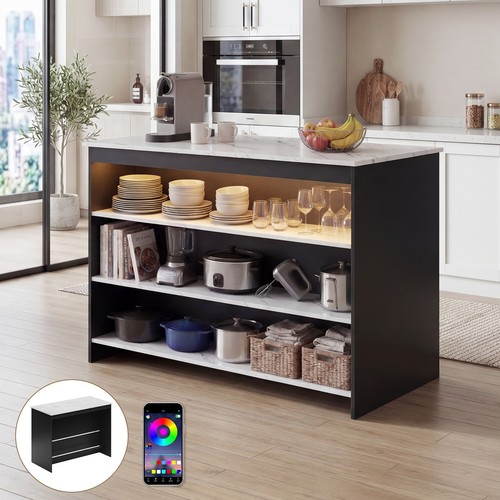 Kitchen island with storage - kitchen,