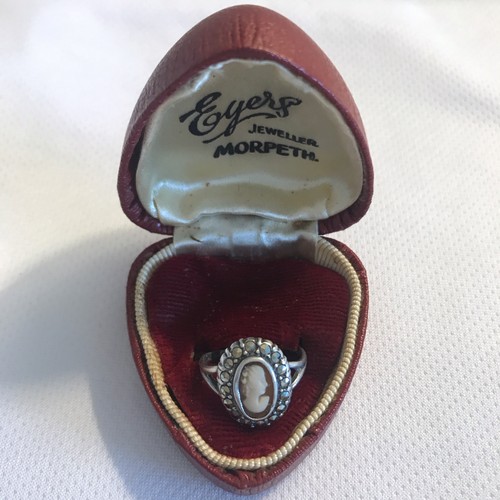 Cameo ring silver 925 - ring,