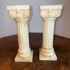 Set Of 2 Greek Ionic Columns Candle Holder Pillar Pedestal Statue 30.5 cm (#6)