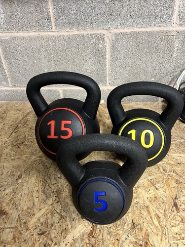 3pcs kettlebell 15 lbs - 3pcs, 5/10/15