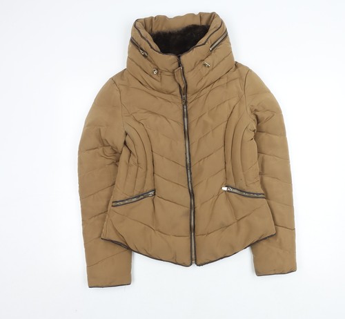 Zara women brown - zara, puffer