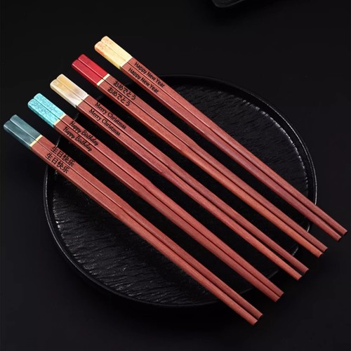 Personalised wooden chopsticks - wooden,