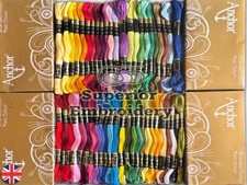 100 Cross Stitch Anchor Cotton Thread Beautiful Embroidery Skeins Free P&P UK