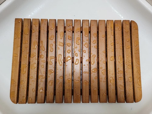 Teak shower mat x16 - teak, 24"x16"