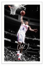 ALLEN IVERSON Signed Autograph PHOTO Print PHILADELPHIA 76ers Basketball nba