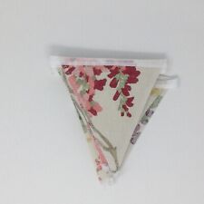 LAURA ASHLEY WISTERIA CRANBERRY FABRIC HANDMADE BUNTING 5 FLAGS